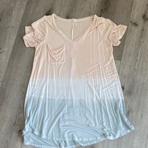 Pink Tye Dye Oversized T-Shirt with pocket